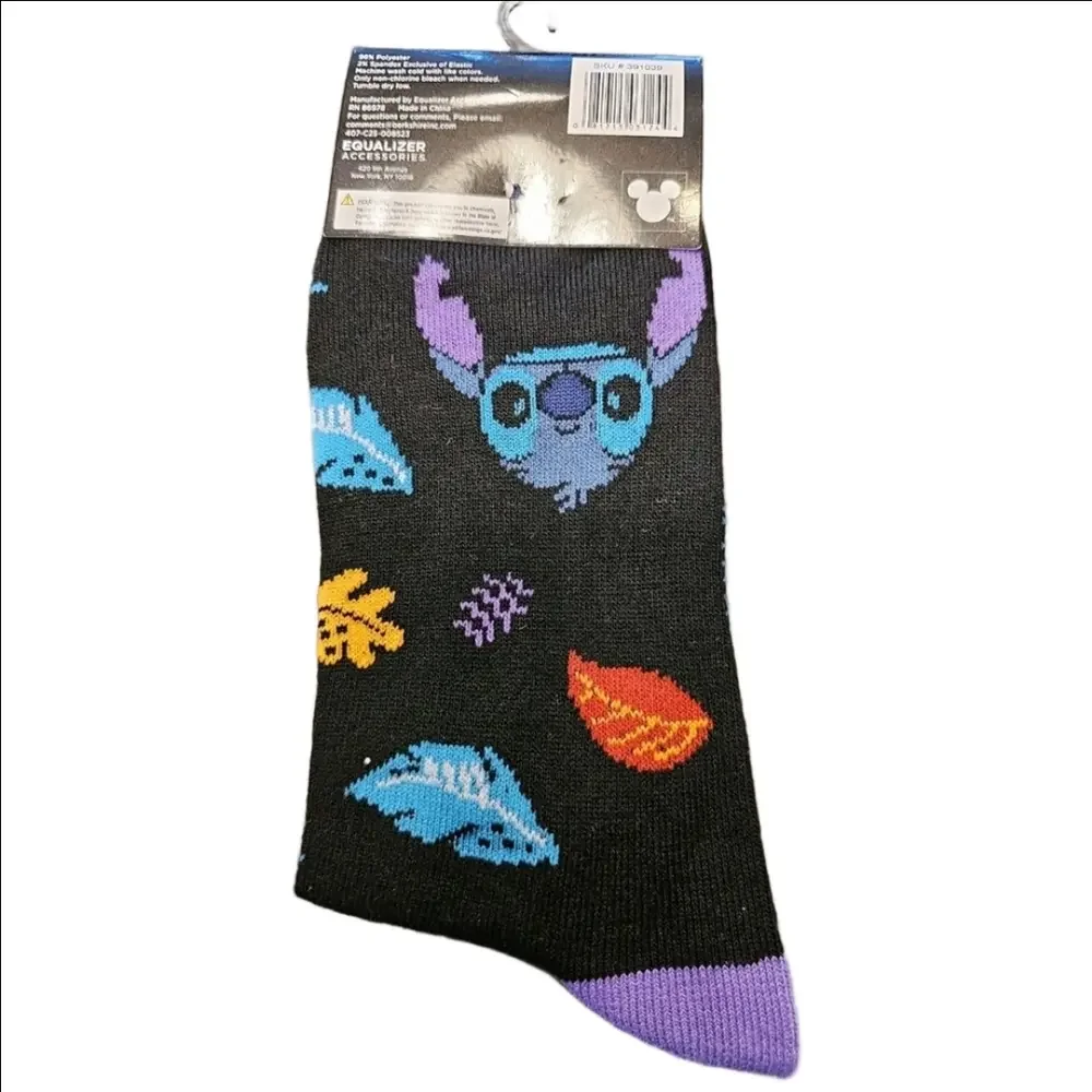 4 /$25 Disney Stitch Novelty Crew Socks Lilo and Stitch Walt Disney Crazy Socks